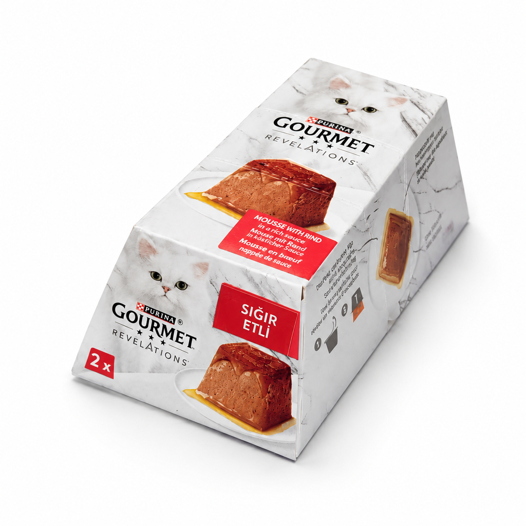 کنسرو موس گربه پورینا گورمت با طعم گوشت گاو بسته دو عددی